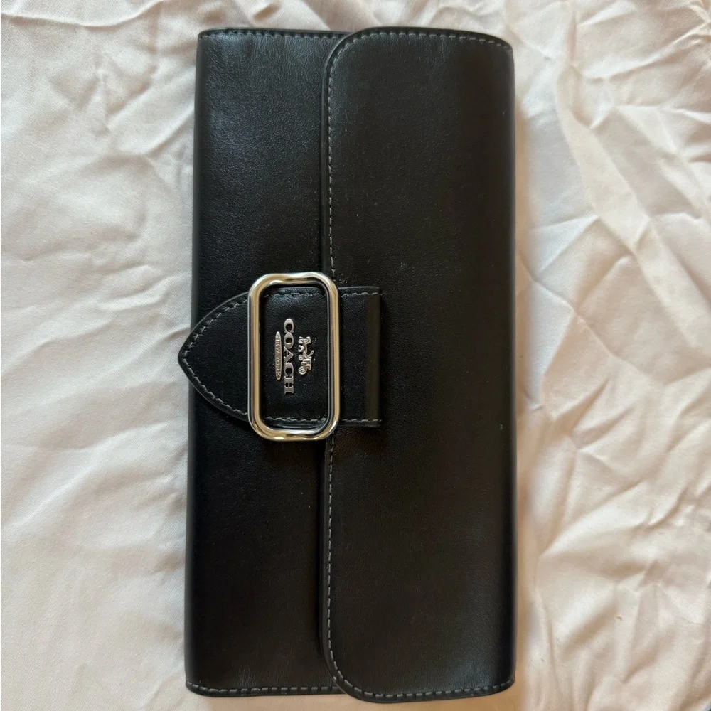 Coach Black Morgan Square Leather Crossbody (large)